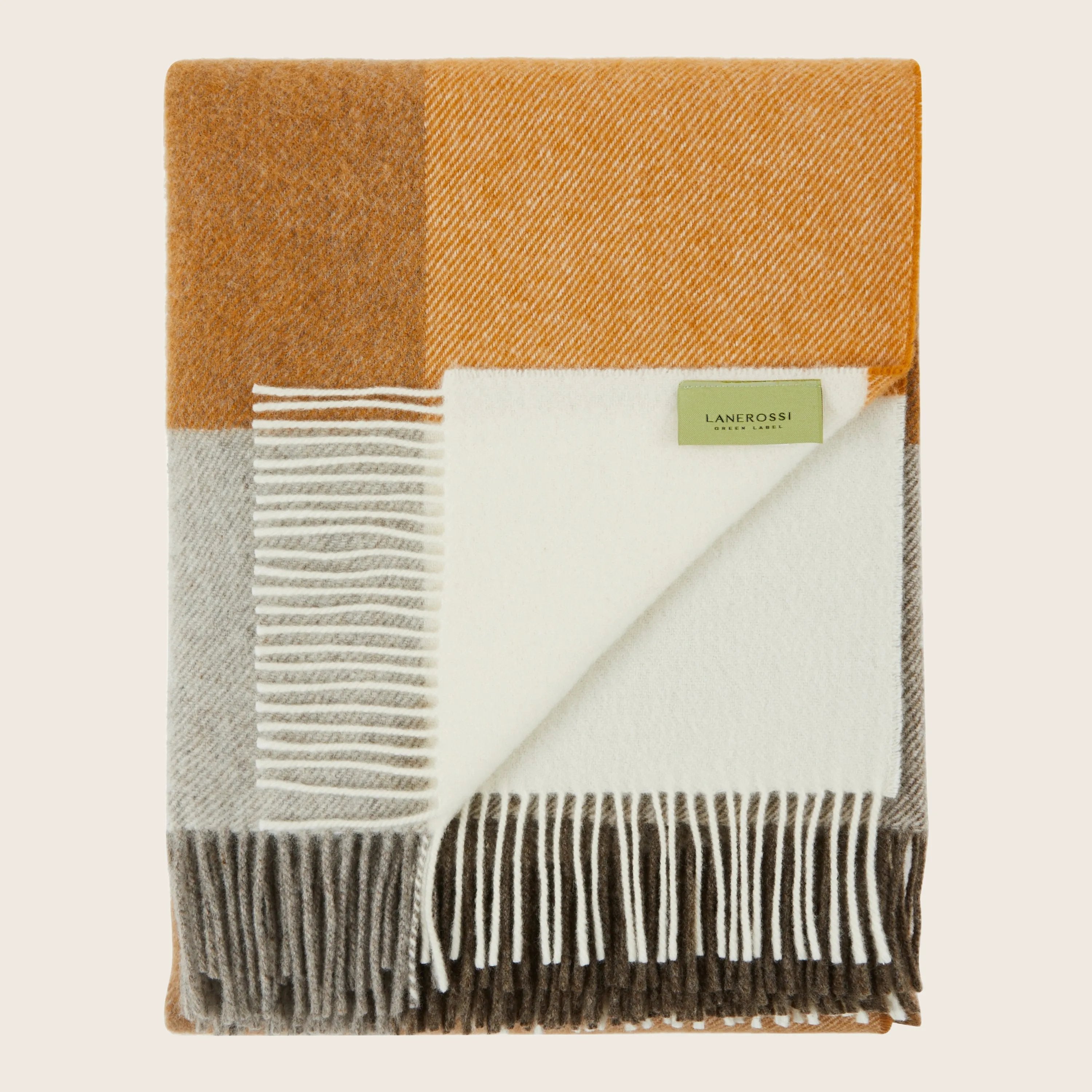 Uruguay Check Organic Wool Throw