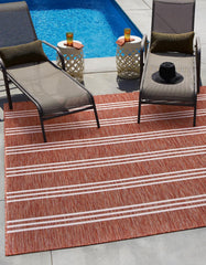 Quadratisch Outdoor Teppich Jill Zarin Outdoor in Rostrot von Hadorn™ - Lifestyle Image