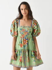 Farm Rio Women's Bright Yard Mini Dress - Saint Bernard