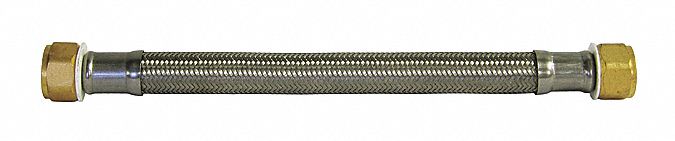 Kissler Water Heater Connector, Hose Fittings Brass 3/4 in F Compression x Brass 3/4 in FIP, 5/16 in - 88-4024