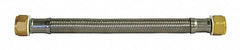 Kissler Water Heater Connector, Hose Fittings Brass 3/4 in F Compression x Brass 3/4 in FIP, 5/16 in - 88-4024