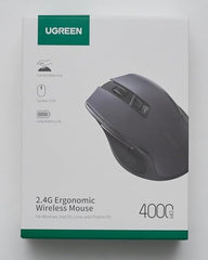 Mouse Inalámbrico UGREEN Negro Ergonómico 6 Botones 4K dpi para PC y Mac