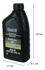 ACEITE PARA ENGRANES, MOBIL LUBE, HD 80W90, 946 ML.