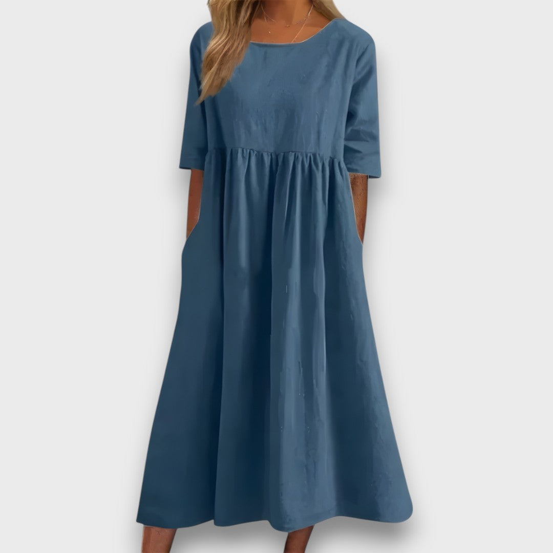 Taviana – Midi Dress in Clear Silhouette