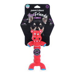 Paws & Claws FLEXIBLE FRIENDS ANIMALS LATEX PET TOY 20CM 3 ASSTD