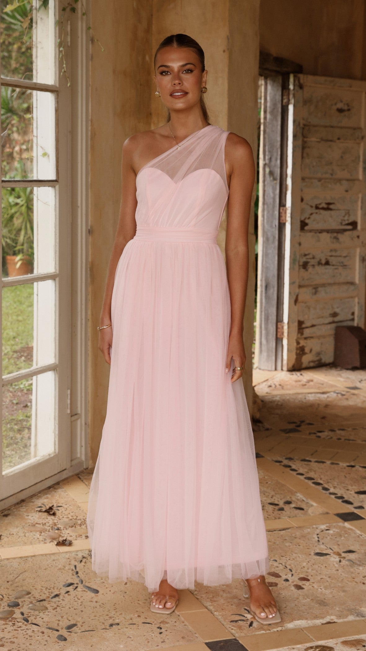 Talissa Tulle Maxi Dress - Pink - Billy J
