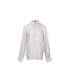 DIOR Homme Size 39 Dior Oblique Shirt Silk Light Grey/White
