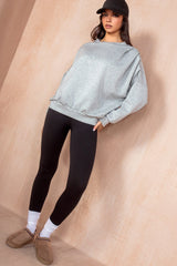 Priscilla Grey Oversized Sweatshirt