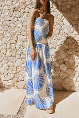 Rosa Clothing Rosa Clothing Ocean Scallops Drop Waist Flare Maxi Dress - Little Miss Muffin Children & Home