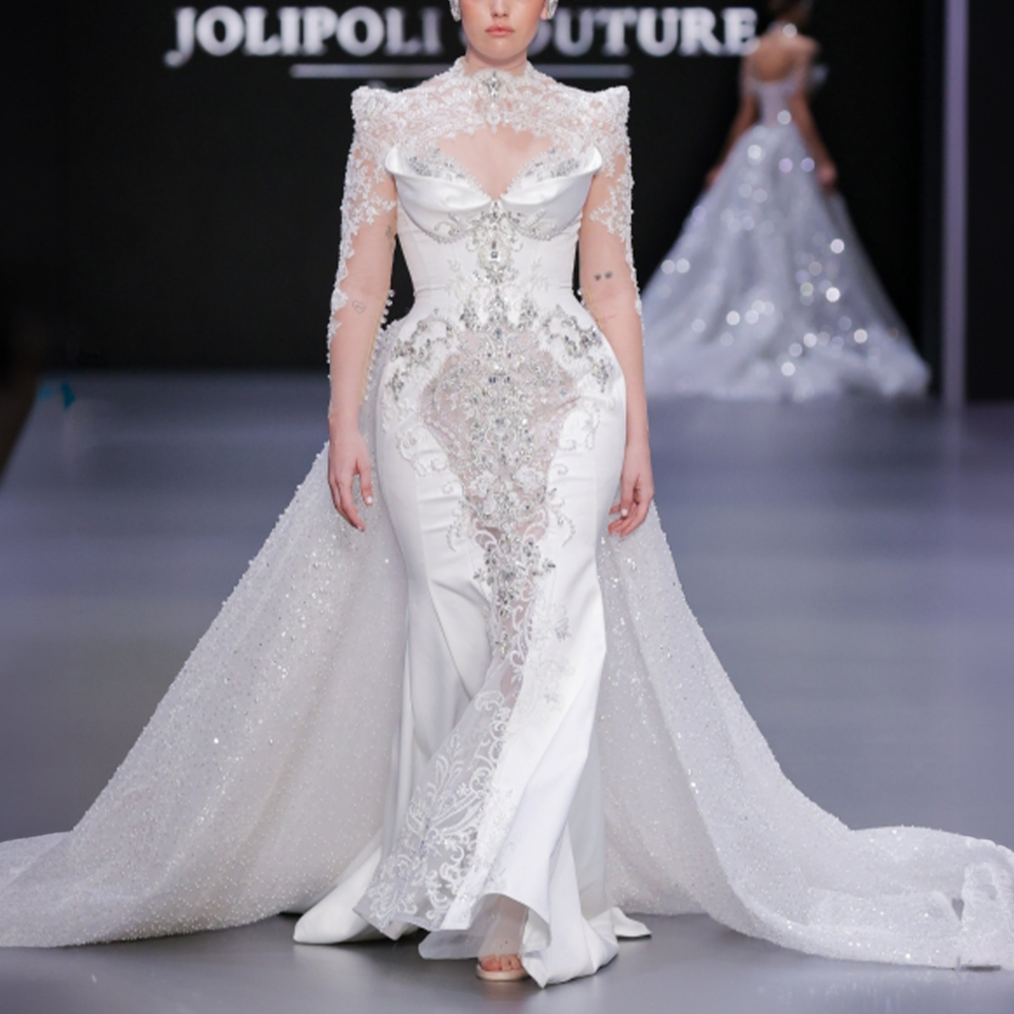 White Mermaid Gown