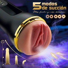 【Los más vendidos del Viernes Negro】Captain - 5 Chupar 10 Vibrador Vagina Simulada Entrada Masturbación Masculina Copas