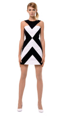 CHEVRON BLACK/WHITE DRESS