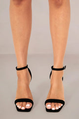 Hope Black Suedette Barely There Heels