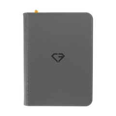 4 Pocket Oversized Card Binder in gray color, perfect for storing oversized trading cards.