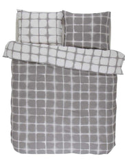 Bettwäsche-Set Zayn Stone, 200x200 + 2x 80x80 cm