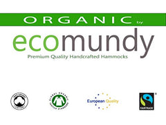 ECOMUNDY Pure XL 380 Grigio - Amaca da giardino doppio - 2 persone - cotone Organico - GOTS - 160x260x380cm