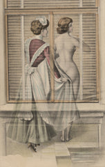 Postcard of Dressed and Undressed Women