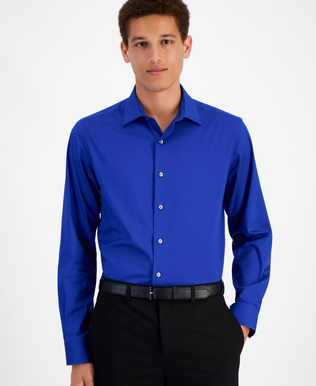 Alfani Mens Slim Fit Dress Shirt Large