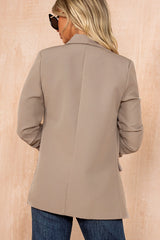 Maxine Mushroom Ruched Sleeve Blazer