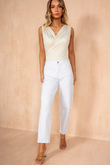 Lucy White Mom Jeans