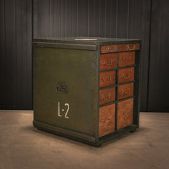 Vintage medical military chest of drawers
