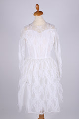 Brudekjole / konfirmationskjole,Tava, blonde. 1960. Xs