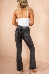Hazel Grey Wash Push Up Bootcut Jeans