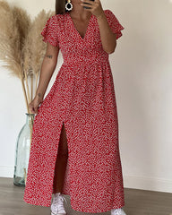 Everly | elegantes Maxikleid, schmeichelnder V-Ausschnitt.