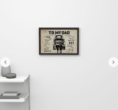 To My Dad Canvas - I Will Always Your Little Boy You Are My Dad My Hero - Wall Art - Pamaheart