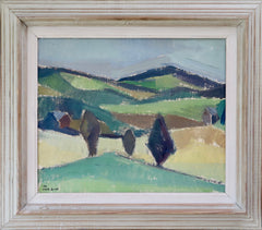 Swedish Mid Century Oil Painting by Allen Erwö 1954