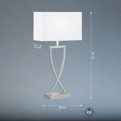 Fischer & Honsel Anni 1L table lamp H 51cm, nickel E27