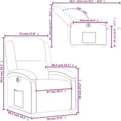vidaXL Armchair electric adjustable genuine leather black, massage chair, recliner chair, recliner chair, recliner chair, recliner chair, recliner chair, sleeping chair