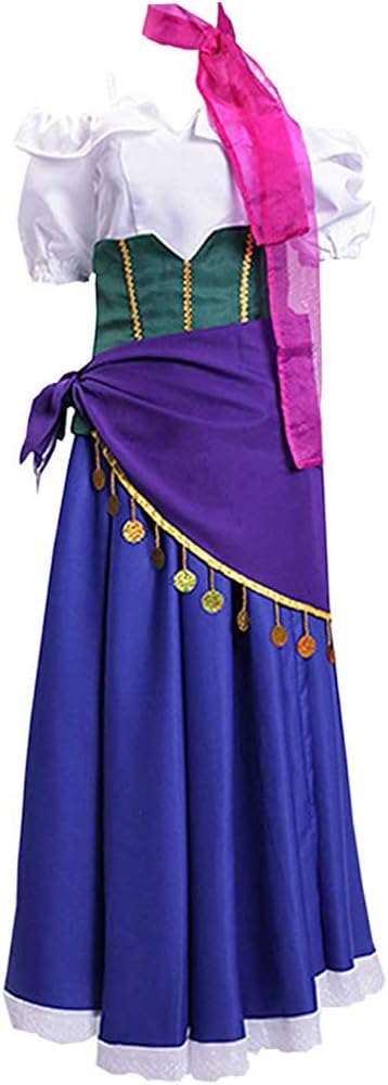 Women Anime Gypsy Bohemian Cosplay Dress Women Ball Gown Outfit Halloween
