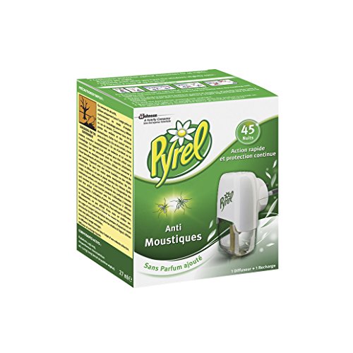Pyrel Diffuseur Électrique Liquide, 1 Recharge, Anti-Moustiques, 45 Nuits, Insecticide - Nature Linking