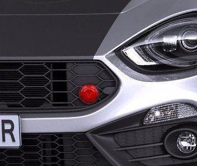 Front RED Tow Eye Cover - 124 Abarth 52061605