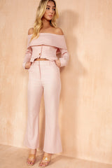 Laura Pink Straight Leg Trousers