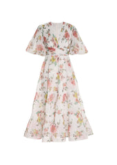 ZIMMERMANN - Flower Pleated Midi Dress