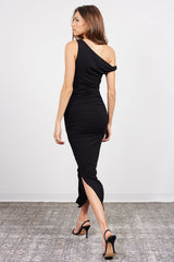 TWIST-OFF SHOULDER DRESS