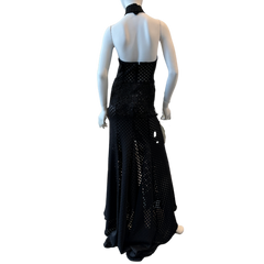 SOLD! Black Diamond Pattern Sheer Dress
