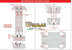 Kit per ante scorrevoli sovrapposte Terno art. 639 + 650 portata Kg.40 foro 35