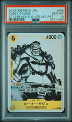 PSA 10 MINT JAPANESE ONE PIECE 2023 CARLY DADAN ST13-006 BLACK & WHITE ALT.ART