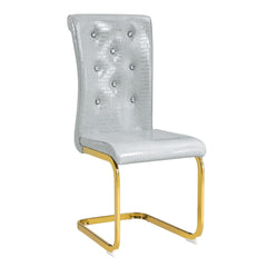 Elegant Design Alligator Skin Upholstered Dining Chairs Home Essentials
