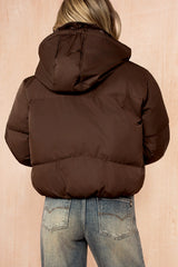 Hillary Chocolate Puffer Jacket