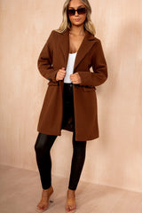 Sofia Chocolate Longline Coat