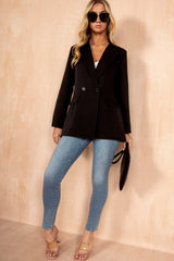 Nell Black Double Breasted Blazer