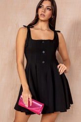 Cody Black Tie Shoulder Dress