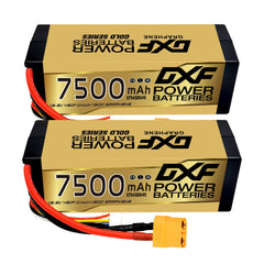 (CN)DXF Lipo Battery 4S 15.2V 7500MAH 150C lipo Hardcase with DEANS/T Plug for Rc 1/8 1/10 Buggy Truck Car Off-Road Drone