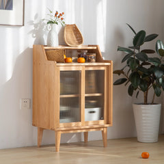 Solidwood Bailey Sideboard, 60x38x90CM, Natural Wood