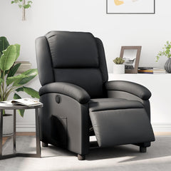 vidaXL Armchair electric adjustable genuine leather black, massage chair, recliner chair, recliner chair, recliner chair, recliner chair, recliner chair, sleeping chair
