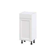 Hugo&Borg Riviera 15-in W x 34.5-in H x 14-in D Bright White 1-Drawer Base Fully Assembled Cabinet (Recessed Panel Shaker Style)
